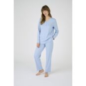 Комплект пижамный с длинными рукавами La Redoute S синий