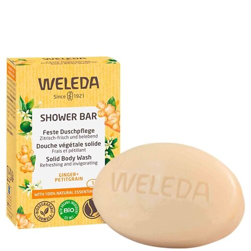 WELEDA Кусковое мыло для душа с имбирем и горьким апельсином Shower Bar 75