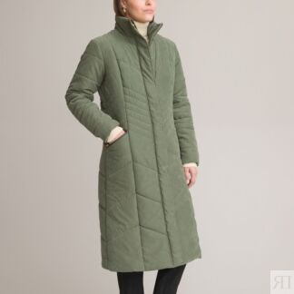 Куртка Стеганая длинная застежка на молнию 36 (FR) - 42 (RUS) зеленый
