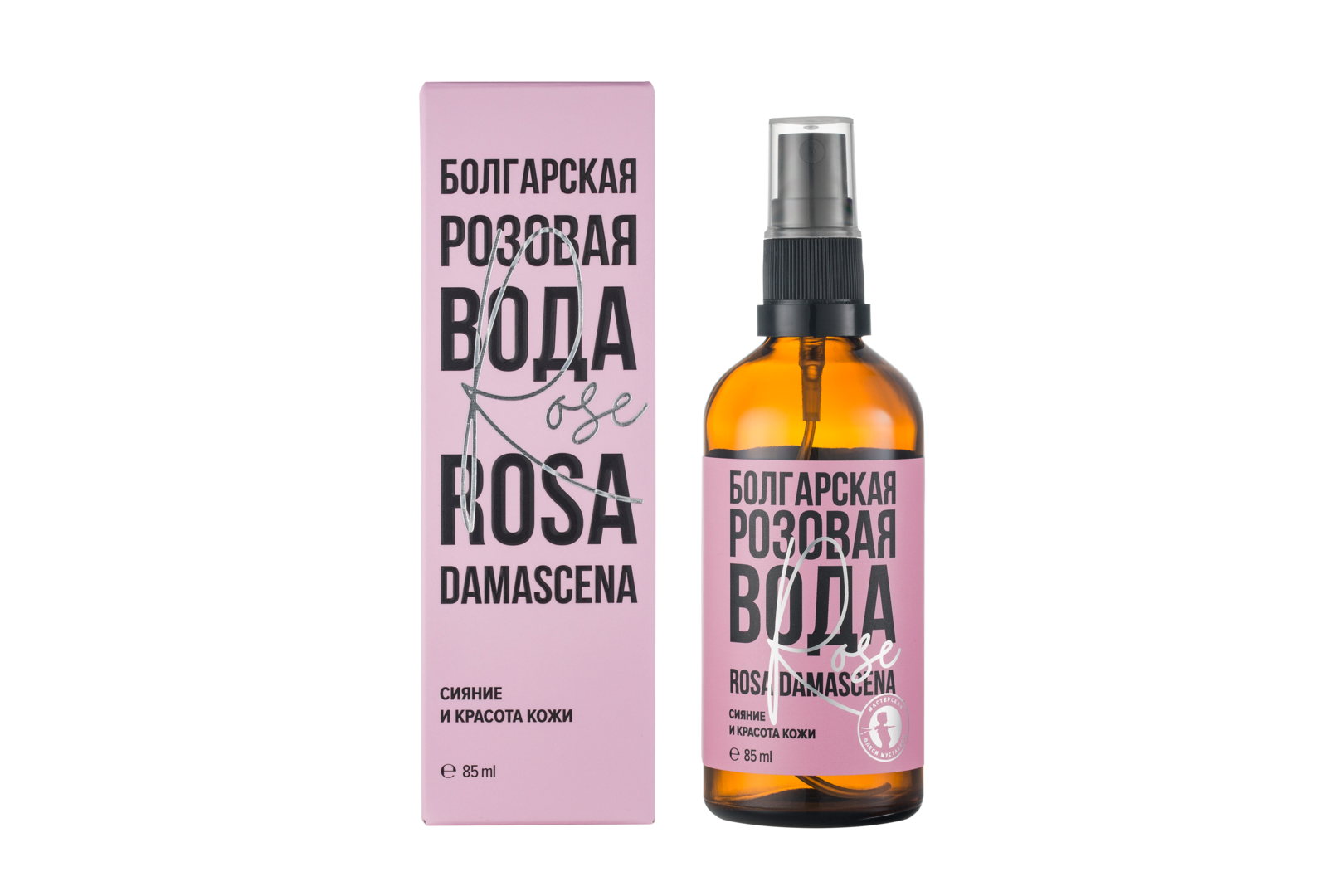 Болгарская розовая вода для сияния и красоты кожи лица МОМ, 85 мл