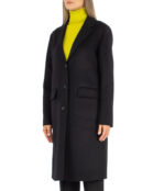 Шерстяное пальто P.A.R.O.S.H. D431554-LEAK23 черный xl