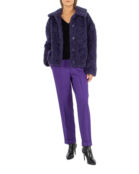 Куртка из декоративного меха P.A.R.O.S.H. D431540-PERFORM фиолетовый s