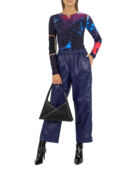 Широкие брюки MM6 Maison Margiela S52KA0282/23 фиолетовый 44