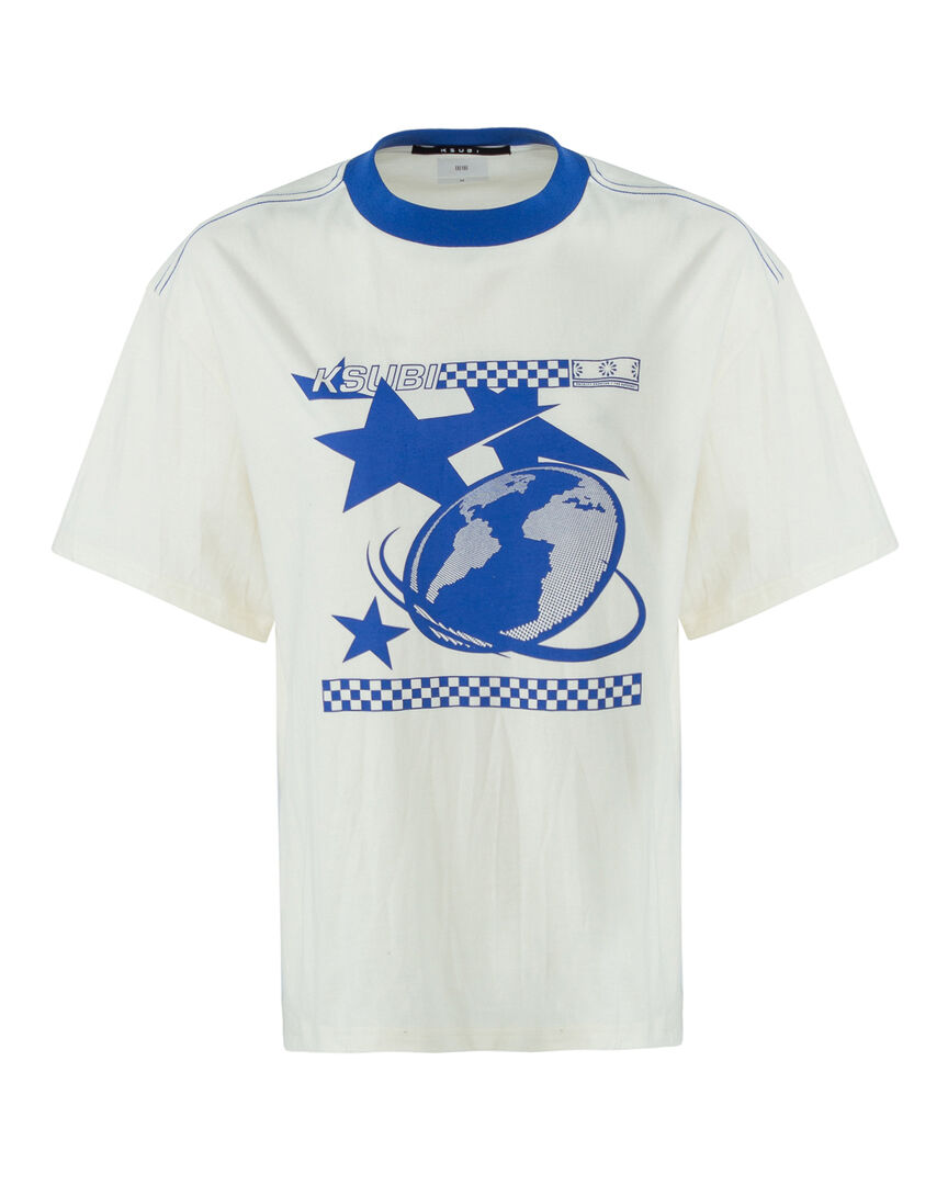 Хлопковая футболка KSUBI WSP23TE003 белый+принт m