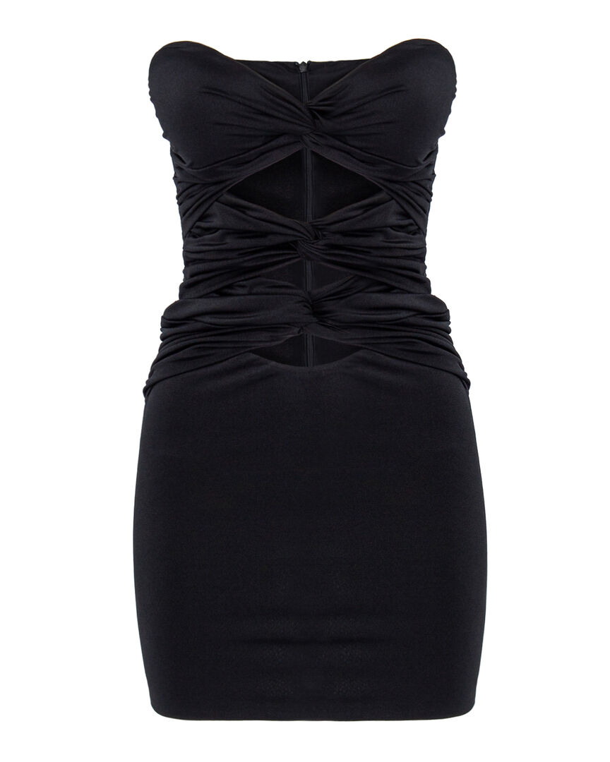 Облегающее платье мини ACTUALEE 003802 черный 40