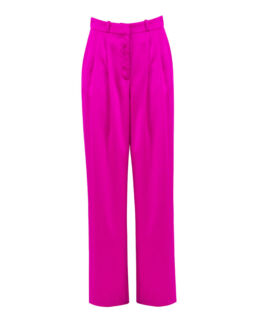 Широкие атласные брюки ACTUALEE 002820 розовый 40