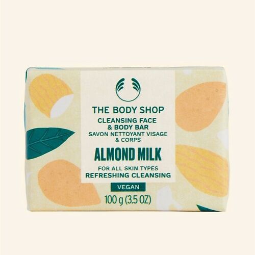 THE BODY SHOP Деликатное мыло Almond Milk для сухой кожи лица и тела с минд