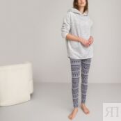 Пижама Со свитшотом из флисового трикотажа 34/36 (FR) - 40/42 (RUS) серый