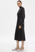 Черное платье миди с длинным рукавом YouStore