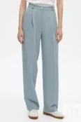 Костюмные брюки прямого кроя серо-голубые YouStore